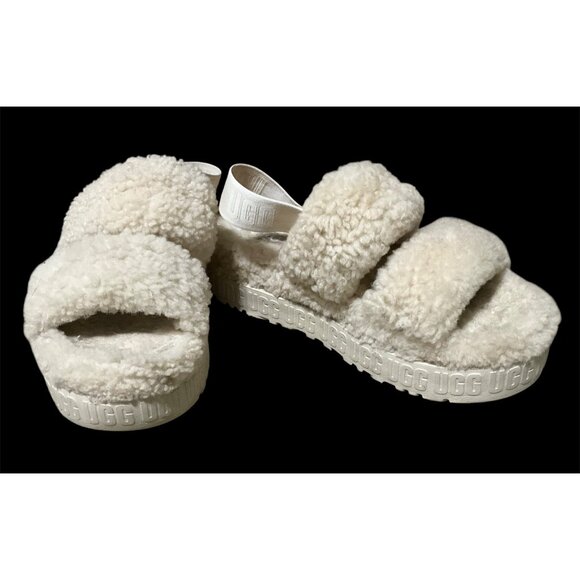UGG WOMENS INVORY  OH FLUFFITA  CREAM WOMENS 9 - Picture 5 of 12